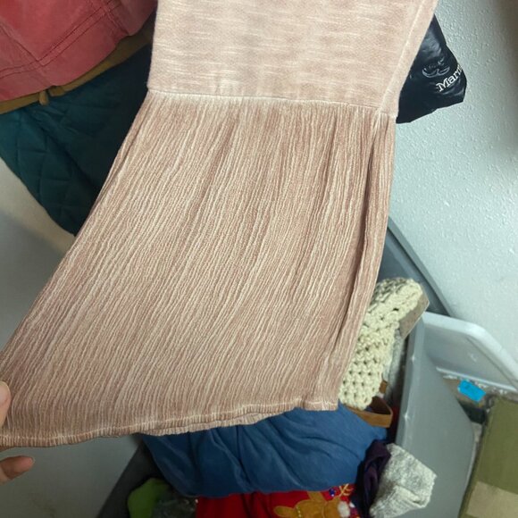 Knox Rose Size Xl Blouse Neutral Pink V Neck Flared Sleeves Studded Hippie Boho - Picture 6 of 8